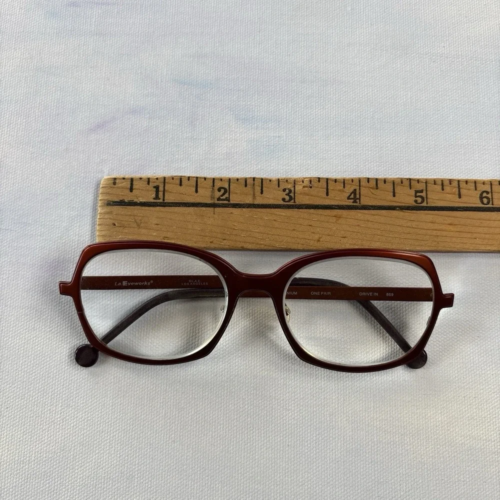 Vintage LA Eyeworks Drive In 869 Eyeglasses Frames Titanium in Copper